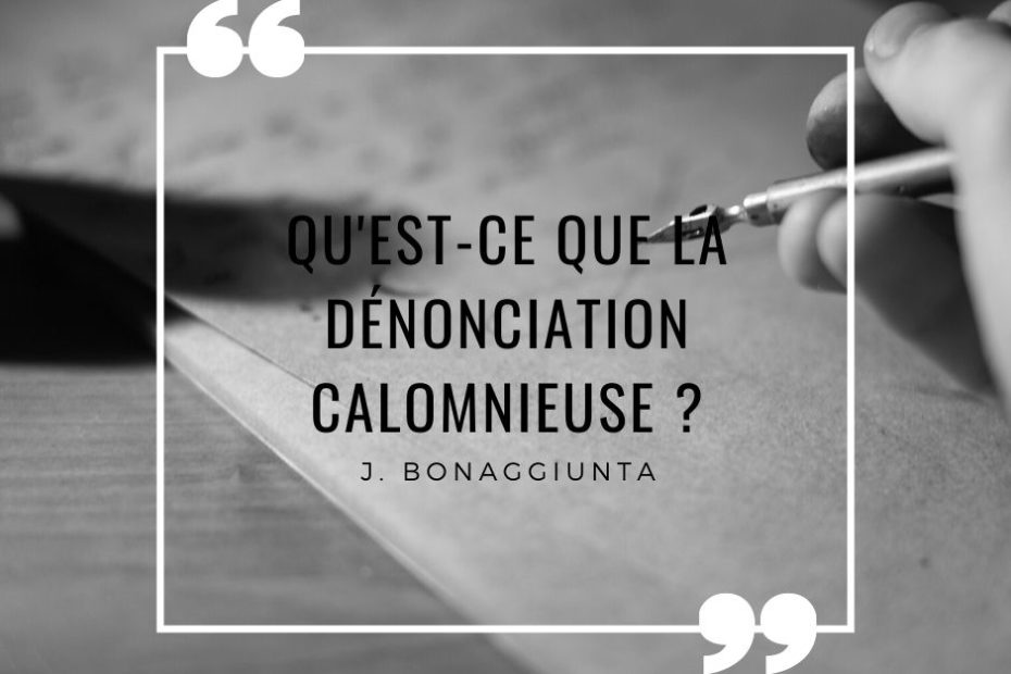 Denonciation calomnieuse