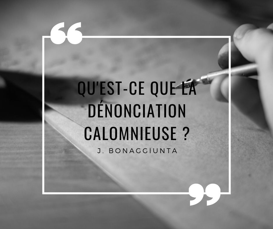 Denonciation calomnieuse