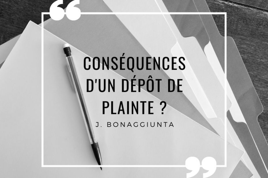 Dépôt de plainte